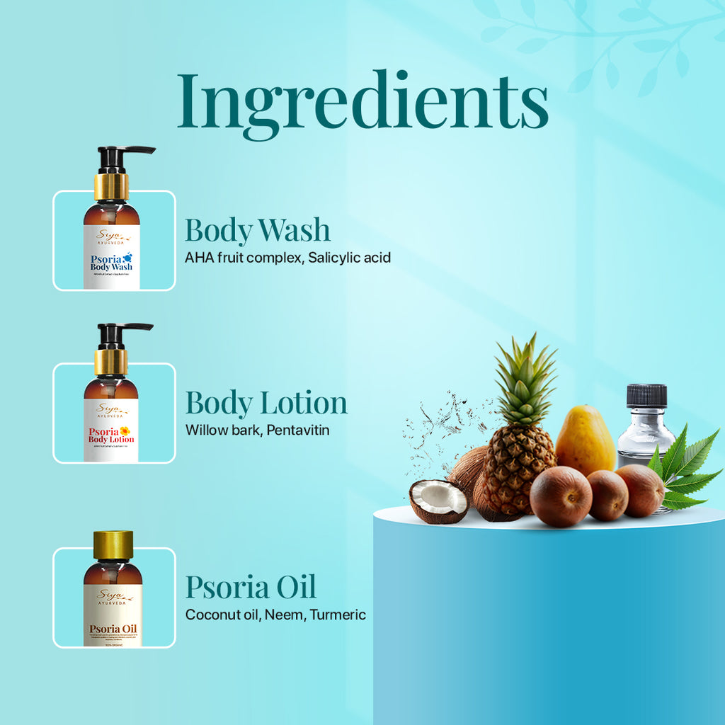 Psoria Body Wash + Lotion + Oil Kit