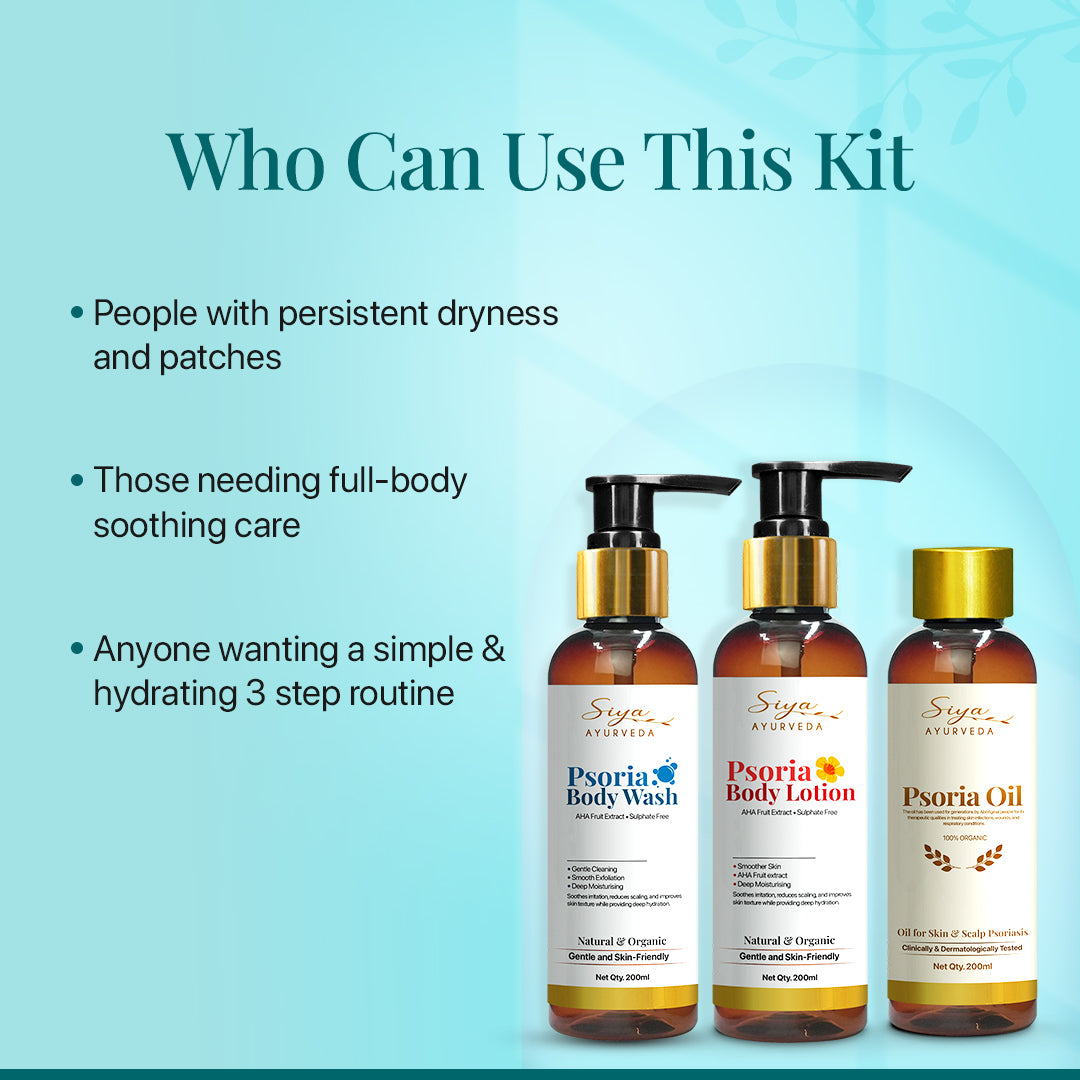 Psoria Body Wash + Lotion + Oil Kit